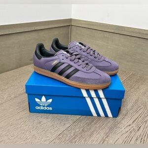 Adidas Samba Leather Purple Shoes